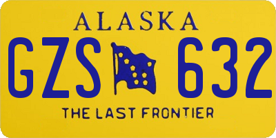 AK license plate GZS632