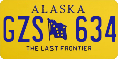 AK license plate GZS634