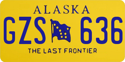 AK license plate GZS636