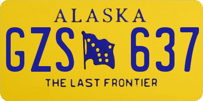 AK license plate GZS637