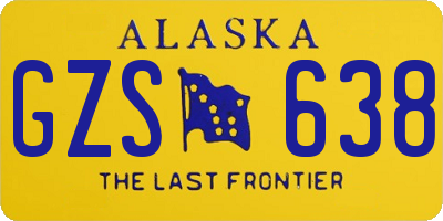 AK license plate GZS638