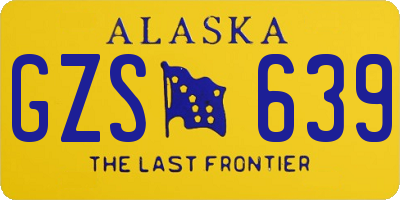 AK license plate GZS639