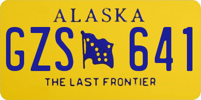 AK license plate GZS641