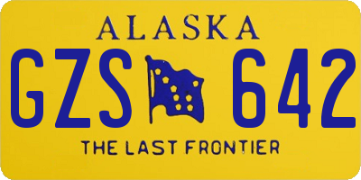 AK license plate GZS642