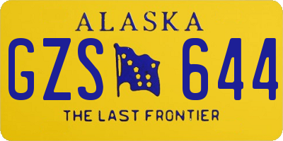 AK license plate GZS644