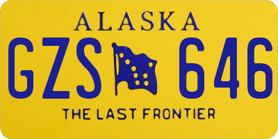 AK license plate GZS646