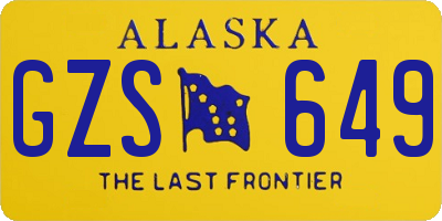 AK license plate GZS649