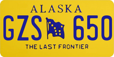 AK license plate GZS650