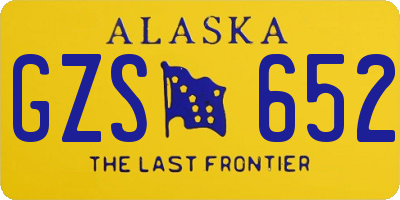 AK license plate GZS652