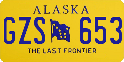 AK license plate GZS653