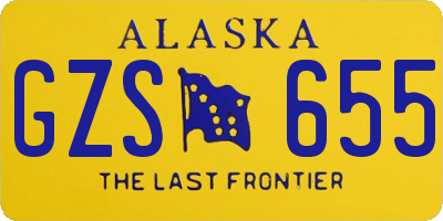 AK license plate GZS655