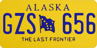 AK license plate GZS656