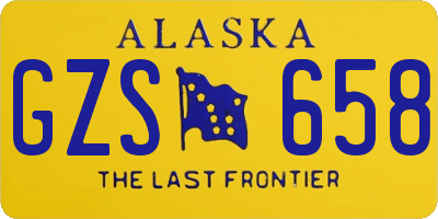 AK license plate GZS658