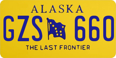 AK license plate GZS660