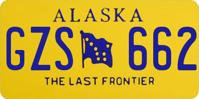 AK license plate GZS662