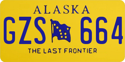 AK license plate GZS664