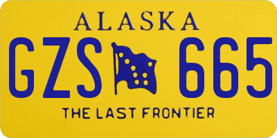 AK license plate GZS665