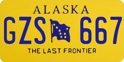 AK license plate GZS667