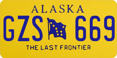 AK license plate GZS669