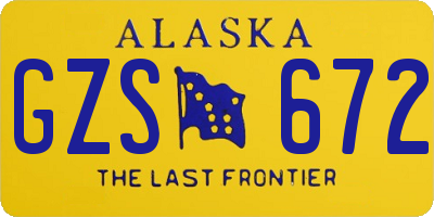 AK license plate GZS672