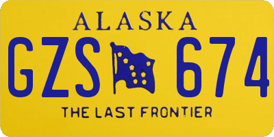 AK license plate GZS674