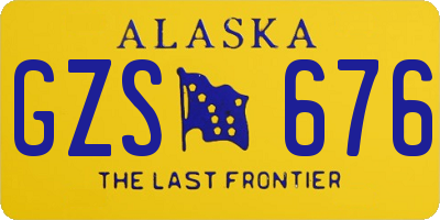 AK license plate GZS676