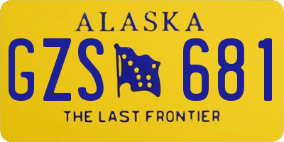 AK license plate GZS681