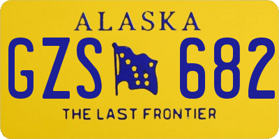 AK license plate GZS682