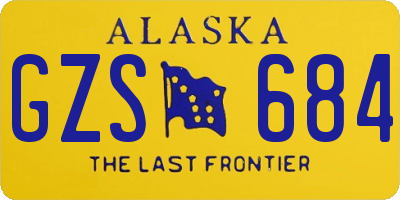 AK license plate GZS684