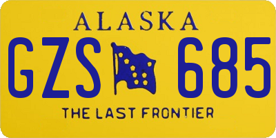 AK license plate GZS685