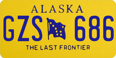 AK license plate GZS686