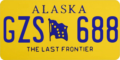 AK license plate GZS688