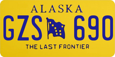 AK license plate GZS690