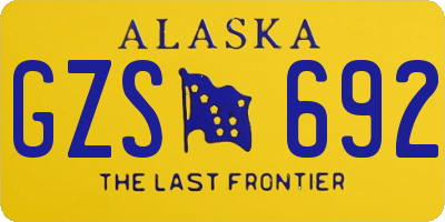 AK license plate GZS692