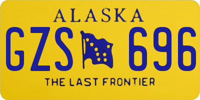 AK license plate GZS696