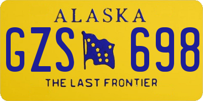 AK license plate GZS698