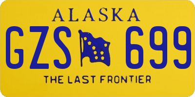 AK license plate GZS699