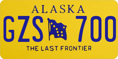 AK license plate GZS700