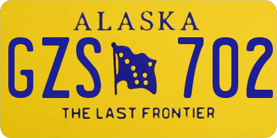 AK license plate GZS702