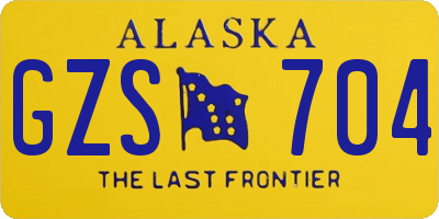 AK license plate GZS704