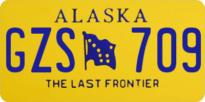 AK license plate GZS709