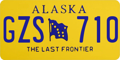 AK license plate GZS710