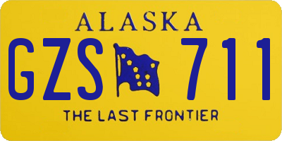 AK license plate GZS711