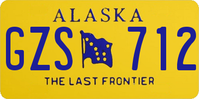 AK license plate GZS712