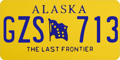 AK license plate GZS713