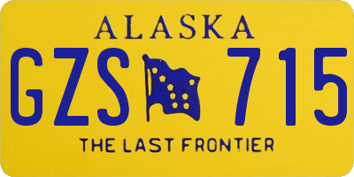 AK license plate GZS715