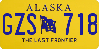 AK license plate GZS718