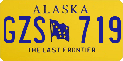 AK license plate GZS719