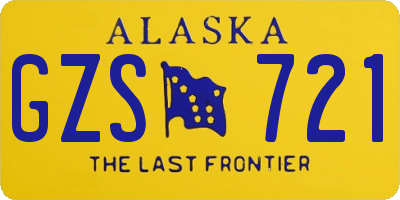 AK license plate GZS721