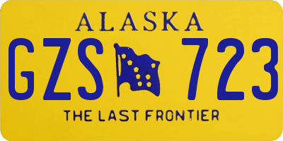 AK license plate GZS723